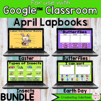 Preview of April Digital Interactive Notebook BUNDLE Google Classroom