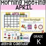 April Digital Morning Meeting & Calendar Google Slides