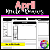 April Directed Drawing and Writing Worksheets Write & Draw