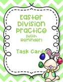 4th Grade Division with a reminder Task Cards: Interpret a