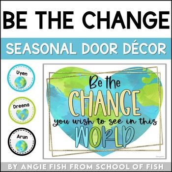 Preview of April Door Decor | April Door Decorations | Earth Day Bulletin Board