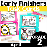 2nd Grade Early Finisher Spring Activity Task Cards for April