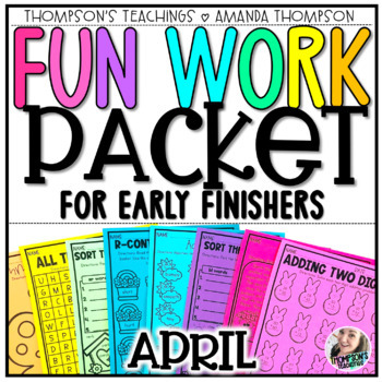 Preview of April Early Finisher Packet | No Prep Printables