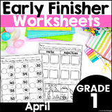 April Early Finisher Phonics and Math Spring Worksheet Pac