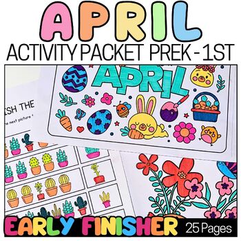 Preview of April Early Finishers Activity Pack | Mother's Day, Easter | Prek, K, Grade 1