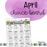 April Early Finishers Choice Board