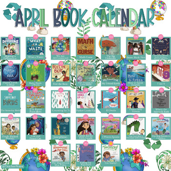 Preview of April- Earth Day, Spring, Black Women's History, Book Calendar FREEBIE