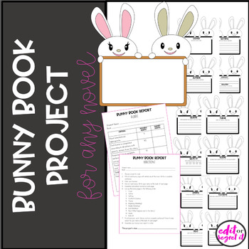 Preview of April Easter Bunny Book Report for ANY Novel
