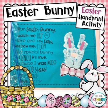 Preview of April | Easter Bunny | Handprint Keepsake