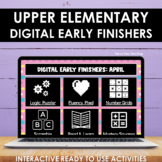 April Easter Digital Early Finishers Activities Upper Elementary