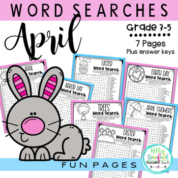 Preview of April Easter Earth Day Spring Word Search Puzzles