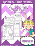 April (Easter) PRINT and GO Packet [Kindergarten]