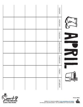 April Editable Calendar - PDF & Google Classroom - Landscape & Portrait