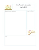 April Editable Newsletter Template