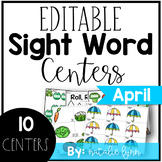 April Editable Sight Word Games and Centers