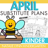 April Kindergarten Emergency Sub Plans Substitute Lesson P