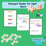 April Emergent Reader for Sight Word April"April comes bef