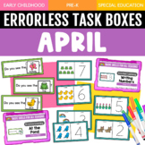 April Errorless Learning Task Boxes (16 Task Boxes Included)