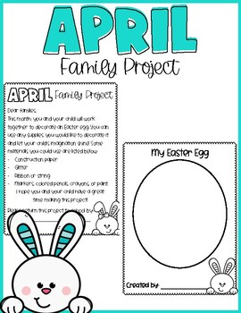 Preview of April Family Project | Monthly Family Project | Decorate an Easter Egg
