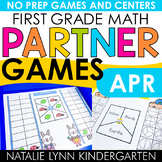 April First Grade Math Partner Games Spring 1st Grade Math