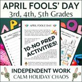 April Fools' Day Activities Puzzles 3rd 4th 5th Grades No 