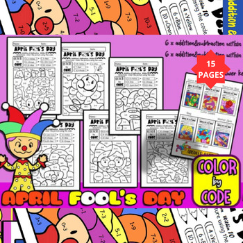 Preview of April Fool's Day Fun with Color: Coloring Activities for 1st Graders