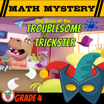 Preview of April Fool's Day Math Mystery Activity 4th Grade Multiplication, Fractions &More
