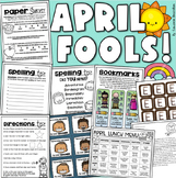 April Fool's Day Prank Following Directions Spelling Test BUNDLE