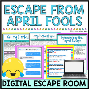 Preview of April Fool's Day Team Building Digital Escape Room Breakout Game