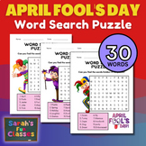 April Fool's Day Word Search Puzzle | Fools day Vocabulary Words