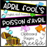 April Fool's / Poisson d'avril Clipboard Pages FREEBIE