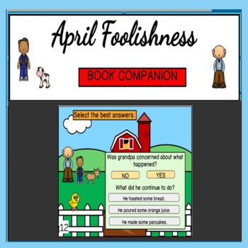 Preview of April Foolishness Book Companion BOOM CARDS