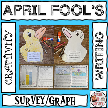 Preview of April Fools Craftivity, Survey, & Writing (Goes with "Duck! Rabbit!" Book)