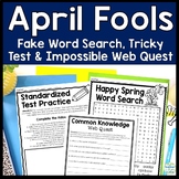 April Fools Word Search and Tricky Test: Two No-Prep April Fools Day Activities!