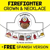 Firefighter Activity Crown and Necklace Crafts + FREE Spanish