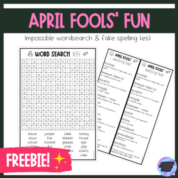 April Fools Day Spelling Test Teaching Resources | TPT
