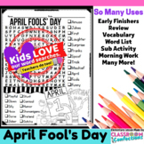 April Fools Word Search Puzzle for April Fools Day Morning