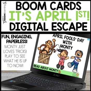 Preview of April Fools Day Activity Digital Escape using Boom Cards
