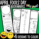 Printable bookmarks to color- April Fools Day Bookmarks