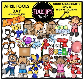 Preview of April Fools Day Clip Art Bundle {Educlips Clipart}