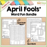 April Fools Day Crossword and Word Search Bundle of Fun!