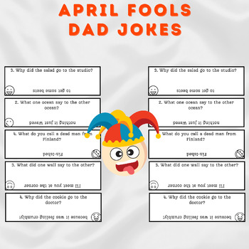 April Fools' Day Dad jokes for teachers, 20 Dad jokes | TPT