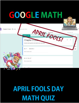 Preview of April Fools Day Math Joke Quiz Google Forms