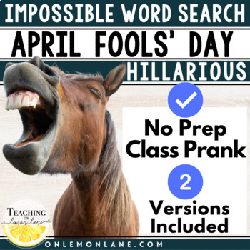 Preview of FREE April Fools Day | April Fools Day Class Prank | April Fools Word Search