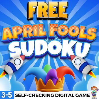 Preview of April Fools Day Self-Checking Sudoku Puzzle -  Problem Solving Brainteaser