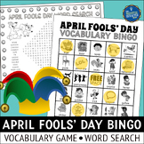 April Fools' Day Vocabulary Bingo Game and Word Search