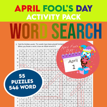 Preview of April Fools' Day | Word Search Activities No Prep