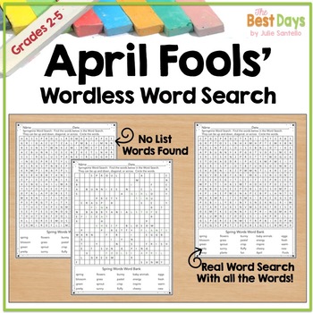 Preview of April Fools Word Search:  Wordless and Worded Searches!