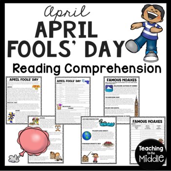 Preview of April Fools' Day Reading Comprehension Worksheet April Fool April 1st