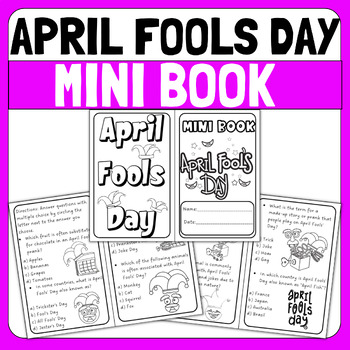 Preview of April Fools Day, mini book, Multiple Choice Questions, April Crafts&Activities